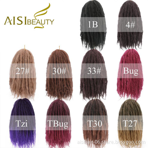 Aisi Beauty Wholesale Multi Color Soft Afro Kinky Marly Braiding Hair Extensions Crochet Hairpiece Synthetic Braiding Hair